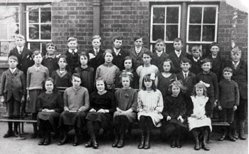 Cople School senior group about 1900